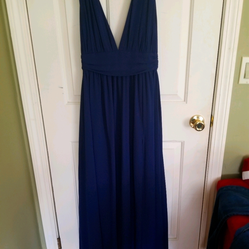 Navy Blue Evening Gown